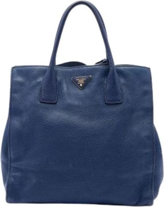 Prada Pre-owned Satchel - Dames - Vintage Shopper - Blauw - ONE Size - Leer - Vintage