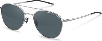 Porsche Design P8947 B Mens Sunglasses Silver Size 56