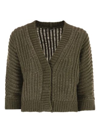 PESERICO V-neck cardigan - Green