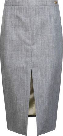 Elisabetta Franchi Rokken, Dames, Grijs, XL, Gonna Pencil Skirt