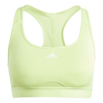 adidas (WMNS) adidas Powerreact Training Medium-Support Bra Green IK0165