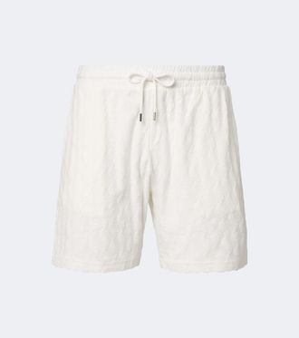 Frescobol Carioca Terry-trimmed cotton blend shorts