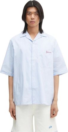 Fiorucci Short Sleeve Shirts - Heren - Korte mouwen Overhemden - Blauw - S - Overhemden