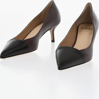 Francesco Russo Two-Tone Leather Pumps with 5.5 cm Heel Francesco Russo