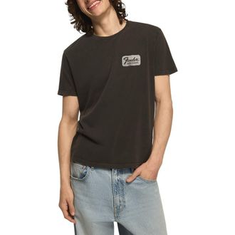 Lucky Brand Fender Cotton Graphic T-Shirt in Raven at Nordstrom, Size Xx-Large