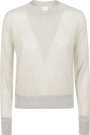 C.T. Plage Jersey de Cachemira con Cuello en V - Knitwear - Mujer - Gris - M