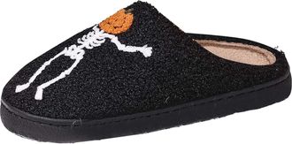 Generic Ladies Slippers Cozy Winter Footwear For Ladies Couples Fashion Cartoon Funny Design Indoor Home Comfortable Soft Fleece Lined Shoes Halloween Theme S