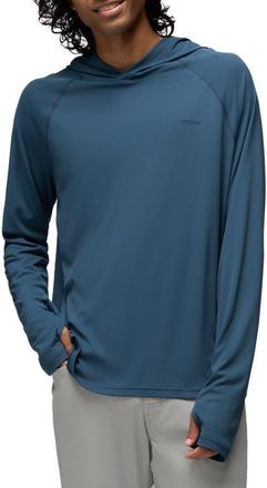 Prana Sol Shade Long Sleeve Performance Hoodie in Bluff Blue at Nordstrom, Size Xx-Large