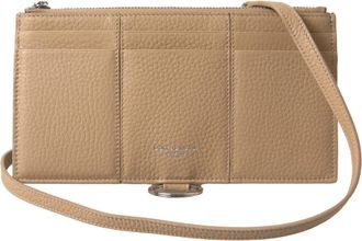 Dolce & Gabbana Beige Leather Shoulder Cardholder Shoulder Strap Womens Wallet