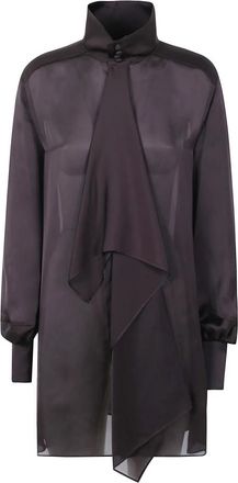 sacai Elegante Satijnen Jurk - Dames - Korte kleedjes - Bruin - L - Satijn - Kleedjes