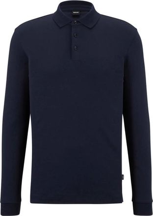 HUGO BOSS Heren, Tops, Blauw, Maat: 3XL Katoen