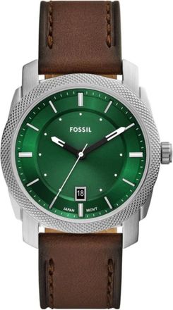Fossil Accessoires, Heren, Bruin, ONE Size, Leer, Machine Three-Hand Date Watch Fs 6085
