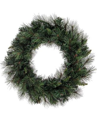 Vickerman 24In Brighton Pine Artificial Wreath With 150 Pe/Pvc Tips