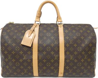 Louis Vuitton Brown Coated Canvas Boston Bag (Pre-Owned)