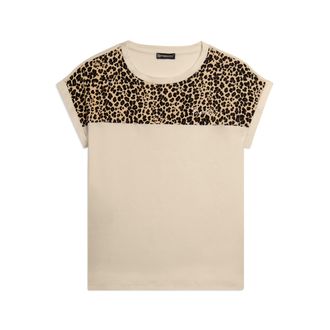 Freddy T-shirt Manica Corta con Dettaglio Animalier sulle Spalle