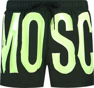 Moschino Heren Logo Zwemshort (Geel/zwart)