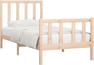 vidaXL Bed Frame without Mattress 90x200 cm Solid Wood vidaXL