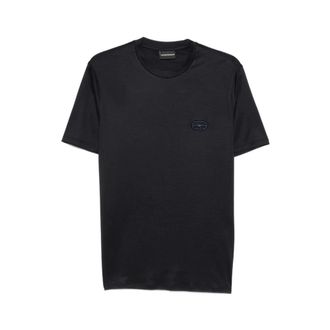 Emporio Armani T-shirt met ronde hals - Heren - T-shirts - Blauw - M - Tops