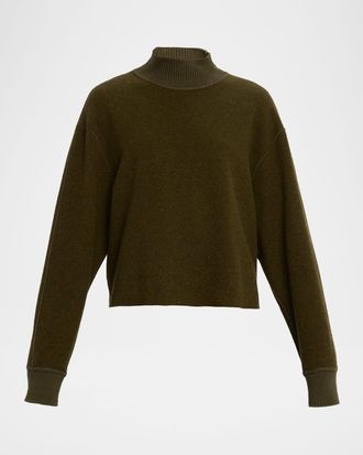 Lafayette 148 New York Reversible Mock-Neck Sweater