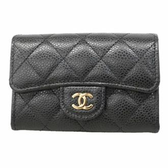 Chanel Pre-owned Wallets, female, Black, Size: ONE SIZE Pre-owned Card Case