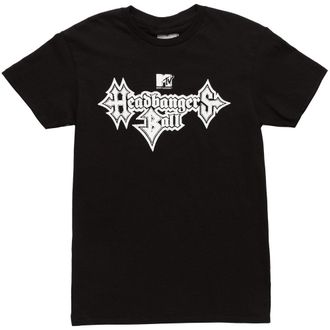 Fifth Sun MTV Unisexs Music Television Headbangers Ball T-Shirt, Black, Large