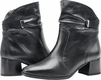 Aga Womens Maria Tall Leather Booties In Black