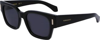 Ferragamo Grey Square Mens Sunglasses SF2010S 001 52
