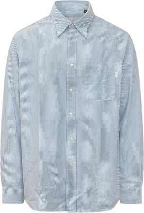 Amish Camicia America Oxford a righe - - Shirts - Uomo - Blu - M