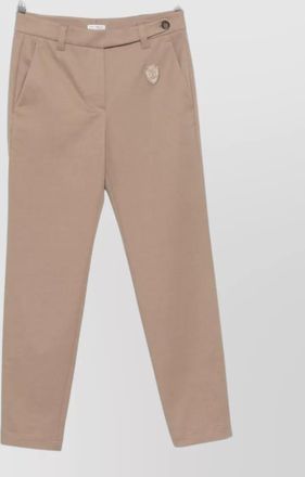 Brunello Cucinelli cotton trousers regular fit patch pockets