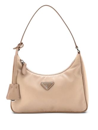 Prada Re-Edition 2005 Tessuto with Saffiano Leather Mini hobo bag - Toni neutri