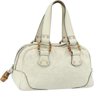 Gucci Pre-owned Handbags, female, White, Size: ONE SIZE Pre-owned Vintage Boston Bag