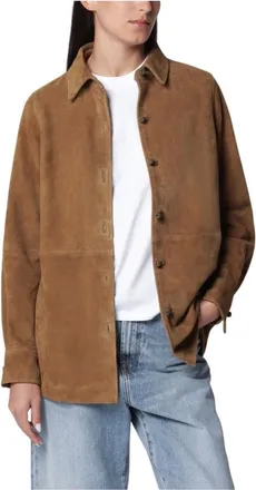 R&oacute;he Pankou Overshirt - female - R&oacute;he - Leather Jackets - Brown - 2XS - Jackets