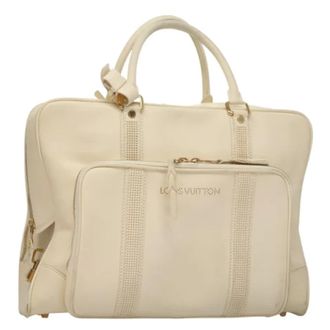 Louis Vuitton Tweedehands leren handtassen - Dames - Pre-owned - Beige - Maat: ONE Size Leer