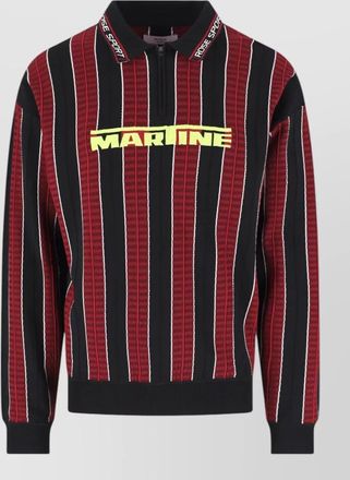 Martine Rose short sleeves sweater ribbed cuffs hem stripes