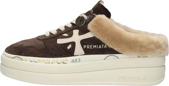 Premiata Micol - Dames - Slip ons - Bruin - 39 EU - Wol - Schoenen