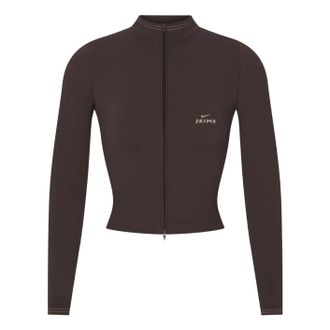 Nike (WMNS) Nike x SKIMS Ribbed Seamless Zip Up Crop Jacket Phoenix TPLSL11145W-PHR