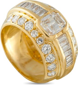 Luxury Bazaar 18K Yellow Gold 3.20ct Diamond Ring MF26-022326