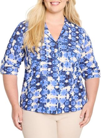 Nic+Zoe Nic+Zoe Plus Shibori Stone Shirt