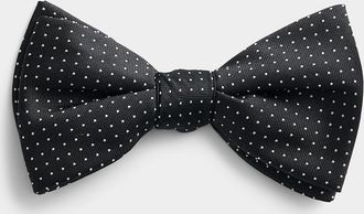 Blick. Mens White pin dot bow tie