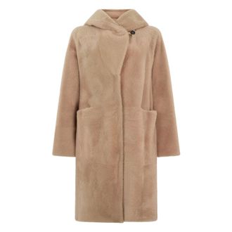 PESERICO Dames, Mantels, Beige, Maat: XL Leer