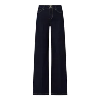 Liu Jo Trousers Uf6088 D0264 - female - Liu Jo - Wide Jeans - Blue - W25 - Jeans