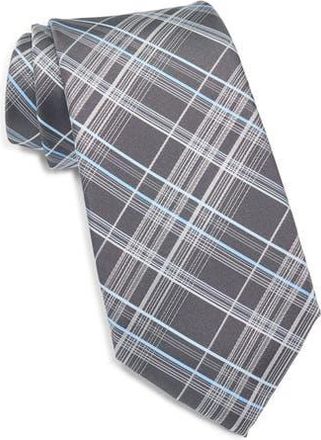 Calvin Klein Walker Plaid Tie in Black at Nordstrom Rack