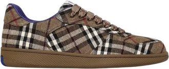 Burberry Check Terrace Low-Top Sneakers, Brand Size 43 ( US Size 10 )