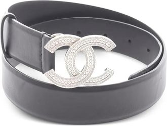 Chanel Cintura CC con strass 1986-1988 - Nero
