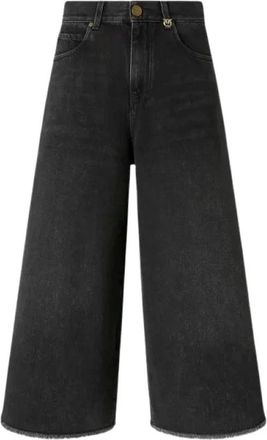 Pinko Wide Jeans - Dames - Loose Fit Jeans - Zwart - W33 - Denim - Jeans