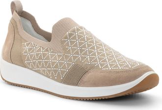 Ara Lisbon Lace-Up Sneaker in Sand Geo at Nordstrom, Size 11.5
