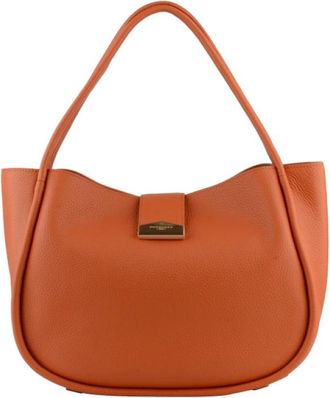 Pourchet Liane Schoudertas - Dames - Schoudertassen - Oranje - ONE Size - Leer - Tassen