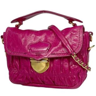 Prada Pre-owned Leather prada-bags - Dames - Pre-owned - Paars - Maat: ONE Size Leer