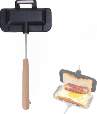 OEM Mini Sandwichera Para Estufas De Gas, Tostadora Plegable De Doble Cara Con Mango Resistente Al Calor, Mini Sart&eacute;n Con F&aacute;cil Volteo, Para Desayunos, Es