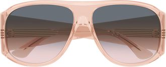 Chlo&eacute; Havana CH0347S Rounded Acetate Aviator Sunglasses